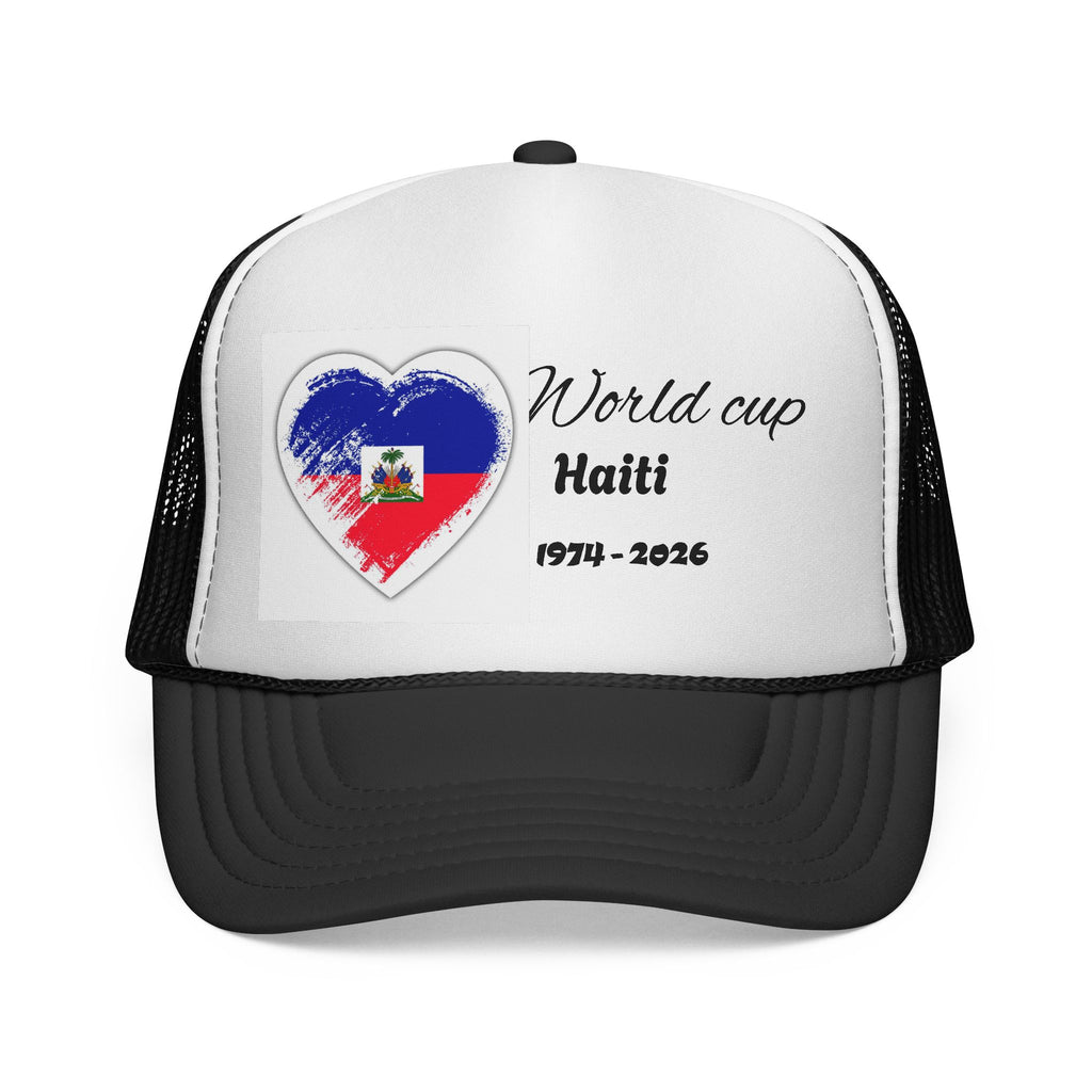 Haiti World Cup Trucker Cap — Heart Flag Design (1974–2026)