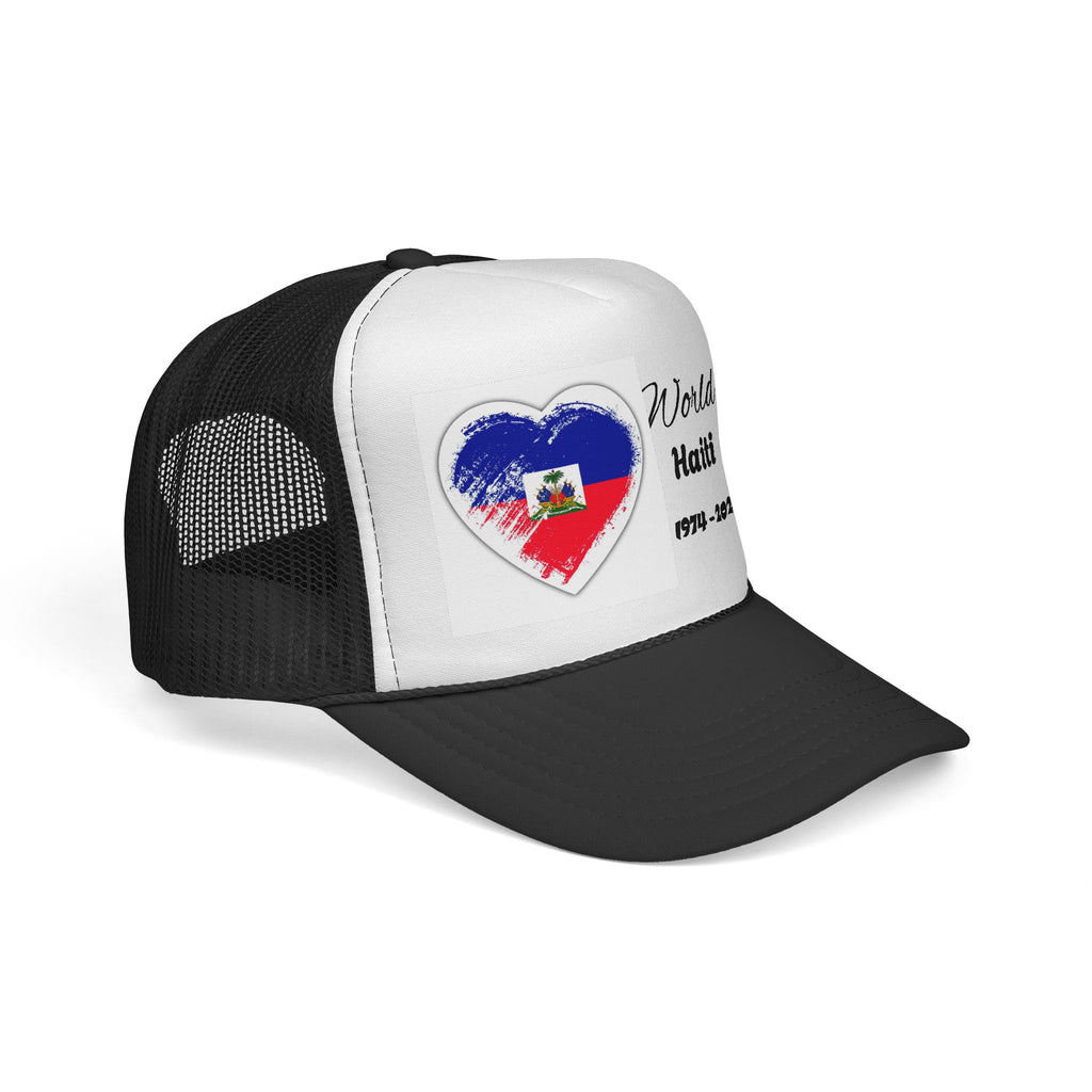 Haiti World Cup Trucker Cap — Heart Flag Design (1974–2026)